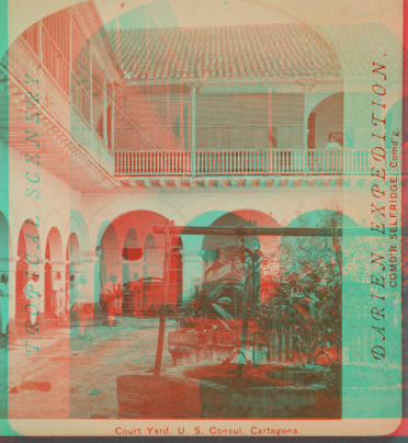 Court yard, U. S. Consul [sic], Cartagena. 1870?-1871?