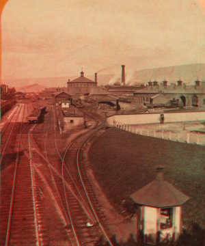 Altoona, Pa. from the 17th St Bridge, looking east. 1870?-1880?