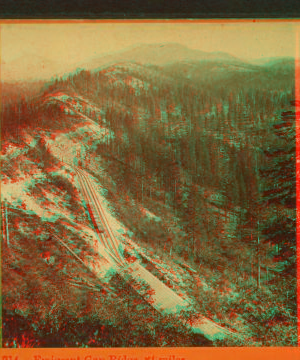 Emigrant Gap Ridge, 84 miles, Old Man Mountain, Red Mountain, Castle Peak in distance. 1866?-1872?