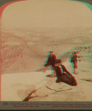 From Clouds' Rest (N.N.E.) over Lake Tenalya to the distant Matterhorn (19,176 ft.) Sierra Nevada Mts., Cal. 1893-1904