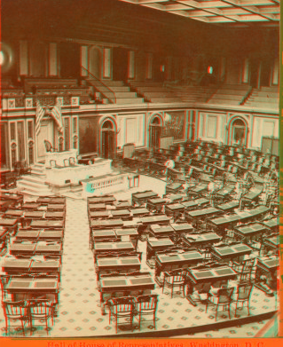 Hall of the House of Representatives, Washington, D.C. [ca. 1871] 1859?-1905?