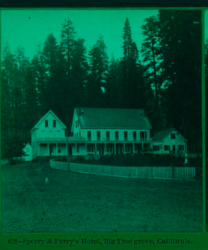 Sperry & Perry's Hotel, Big Tree Grove, California. 1870?-1880?