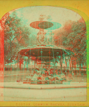 Boston Common Brewer fountain. 1860?-1890?