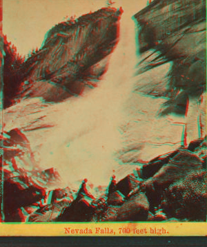 Nevada Falls, 700 feet high. 1870?-1885?