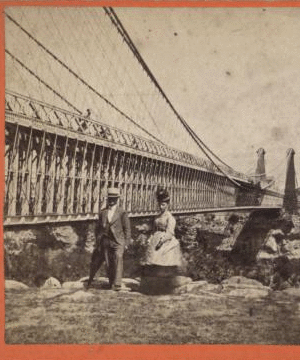 Suspension bridge. [1860?-1885?]