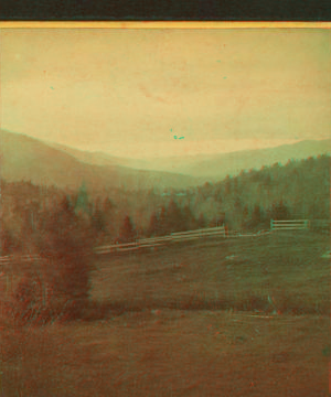 [Mountain landscape (with fences seen in the foreground).] 1865?-1885?