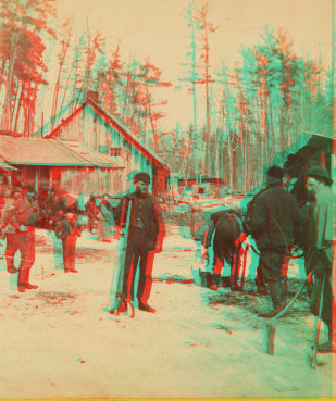 Camp at noon at Thomas Foster's. 1870?-1880?