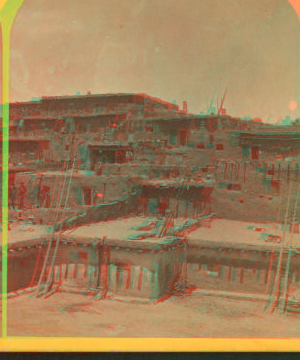 Indian pueblo of Zuni, New Mexico; view from the interior. 1873