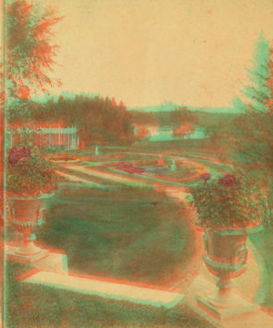 [Colorized view of a garden.] 1859?-1885?