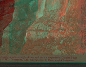 Nearly a mile straight down, and only a step, Glacier Point (N.W.), Yosemite, Cal. 1893-1904