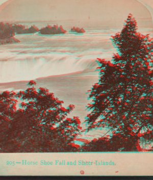 Horse Shoe Fall and Sister Islands. 1869?-1880?