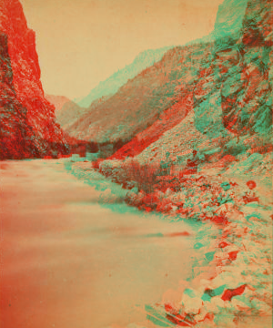 Ogden Canyon. (Up the canyon.) 1870?-1910? c1873