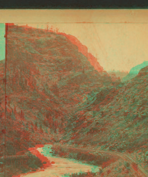 View above Tough Cuss Bend, Clear Creek Canyon. 1867?-1900?