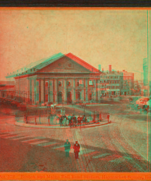 Boston and Maine rail road station, Haymarket Square, Boston, Mass. 1859?-1880?