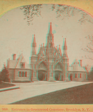 Entrance to Greenwood Cemetery, Brooklyn, N.Y. [1860?-1885?] [ca. 1872]