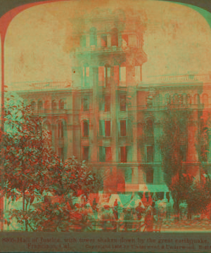 Hall of Justice, with tower shaken down by the great earthquake, San Francisco, Cal. 1906