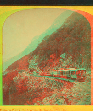 Train on P. & O.R.R., White Mt. Notch, N.H. [1876-1889] 1858?-1895?