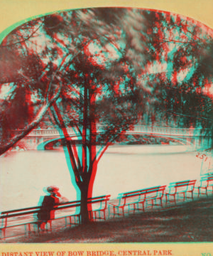 Distant view of Bow Bridge, Central Park. [1860?-1900?]