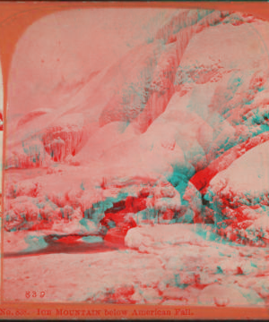 Ice Mountain below American Fall. 1865?-1880?