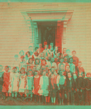 [View of unidentified students and teachers.] 1870?-1880?