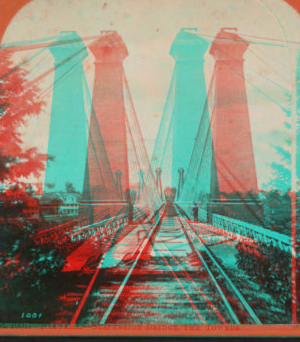 Niagara - Suspension Bridge, The Tower. [1863?-1880?]