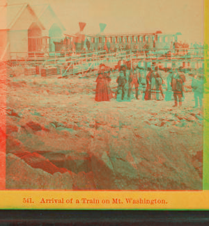 Arrival of a Train on Mt. Washington. 1864?-1892?