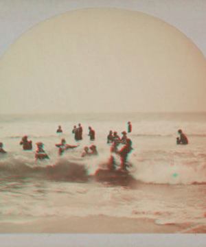 Cape May, N.J. [View of waders in the Ocean.] [1868?-1885?] [ca. 1880]