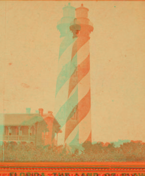 Light-House on the Atlantic Coast, opposite St. Augustine, Florida. 1865?-1890?