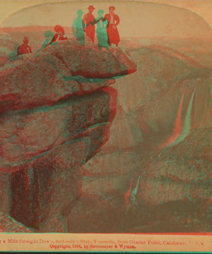 Nearly a mile straight down, and only a step, Yosemite from Glacier Point, California, U.S.A. 1893-1895