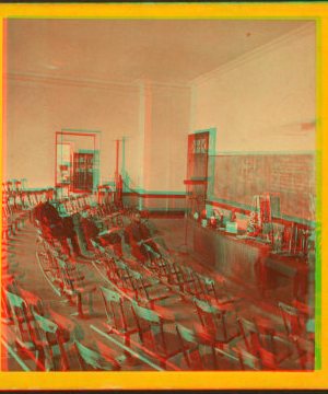 Physical lecture room, Institute of Technology, designed and directed by Mr. S. P. Ruggles. 1860?-1870?