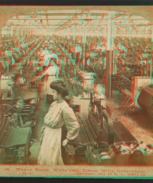 Weave room, White Oak Cotton Mills. Greensboro, N.C. 1909