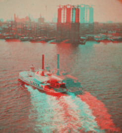 Ferry boat crossing East River. [1867?-1910?]