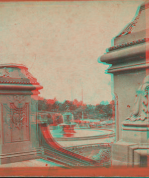 [Terrace and fountain in distance.] [1860?-1875?]