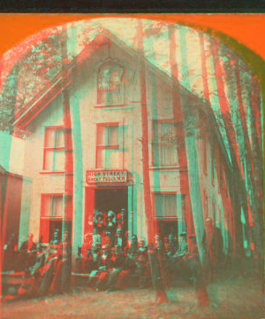 Group in front of an Academy,[?] in Great Falls, N.H. [ca. 1875] 1865?-1885?