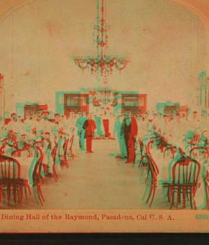 Dining Hall of the Raymond, Pasadena, Cal., U.S.A. 1870?-1906 1887