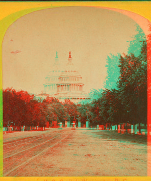 U.S. Capitol. Washington, D.C., from Pennsylvania Ave. 1859?-1905? [1868-ca. 1885]