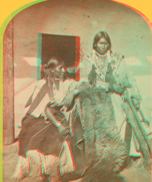 Jicarilla brave and squaw, lately wedded. Abiquiu Agency, New Mexico. 1874