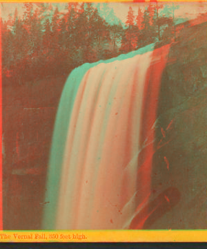The Vernal Fall, 350 feet high. ca. 1870