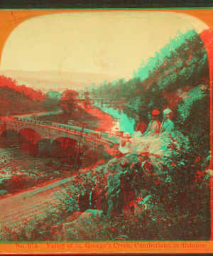 Valley of St. George's Creek. Cumberland in distance [people in forground]. [ca. 1870] 1859?-1890?