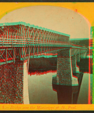 Bridge over the Mississippi at St. Paul. 1862?-1903