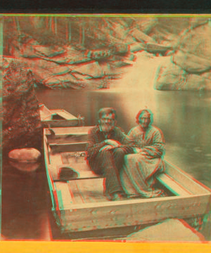 [Prof. John Merrill and Wife in the Pool, Franconia Notch, N.H.] 1858?-1890?