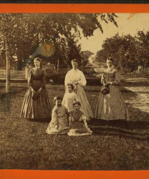[Young ladies in the Park, Suncook, N.H.] 1868?-1885?