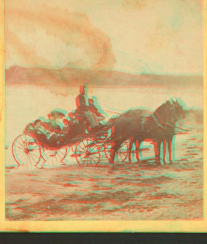 [Coach on the beach.] 1860?-1869?