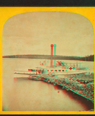 Steamer 'Lady of the Lake,' at Weir's Landing. [ca. 1865] 1865?-1885?