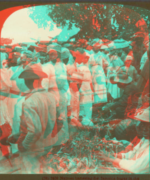 Natives bartering for Jamaica Sugar in the Mandeville Market, Jamaica. 1904