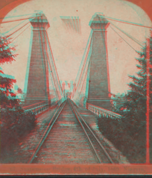 Suspension Bridge, 4th of July, 1869, Niagara. [1859?-1870?]