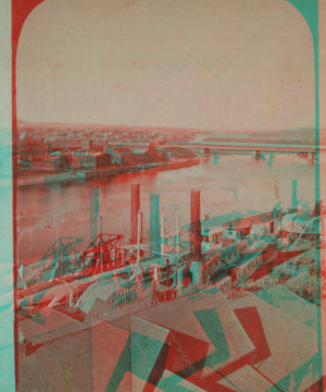 [View of Troy, including view of steamboats and bridge.] 1870?-1905?