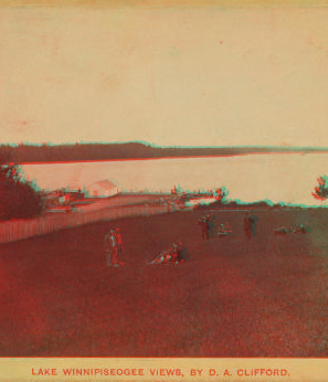 View looking down the Lake from the Senter House, Centre Harbor. 1865?-1870?