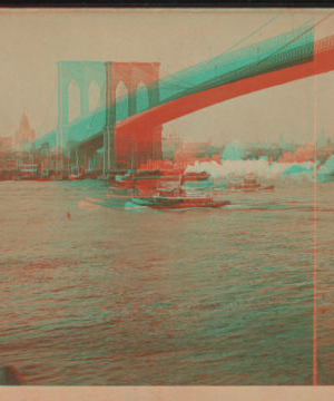 Brooklyn Bridge and New York City, U.S.A. c1893 [1867?-1910?]