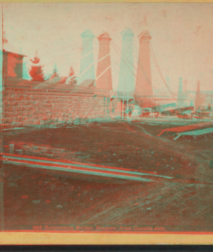 Suspension Bridge, Niagara, from Canada side. 1860?-1905